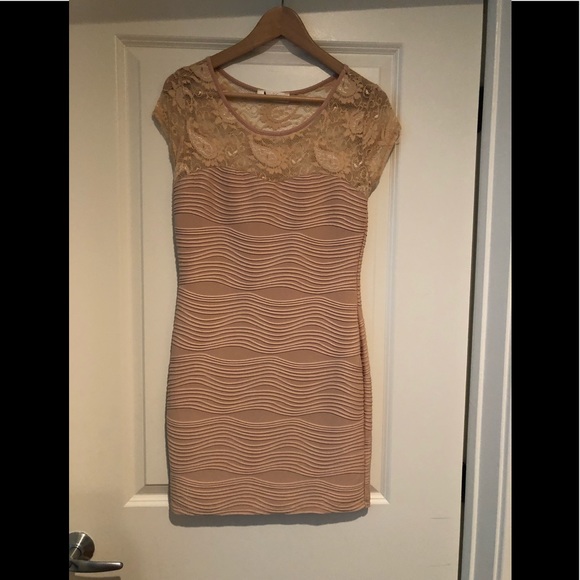 Beige mid length dress. - Picture 1 of 1